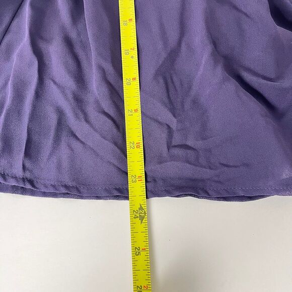 Boho Blouse Womens Large Purple Sheer Feminine Coquette Fairy Ruffle Sleeve - Picture 9 of 10